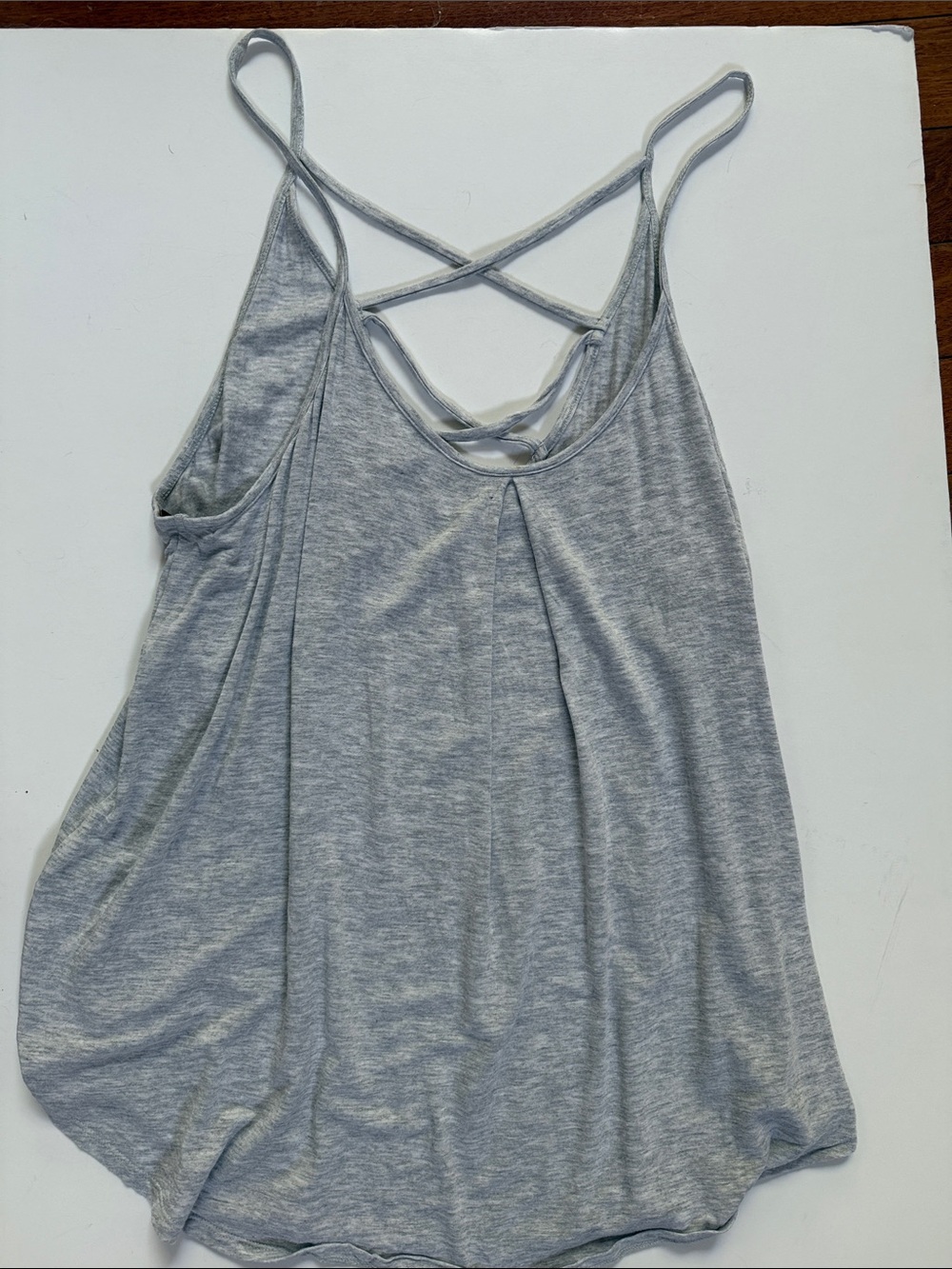 Bordeaux Light Gray Crisscross Strappy Camisole